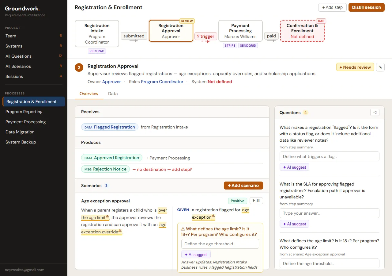 Scenario display v1 — first attempt